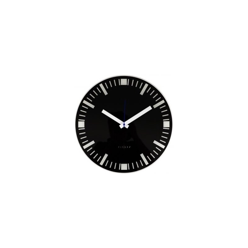 Fisura nástěnné hodiny Basilea Black 40cm