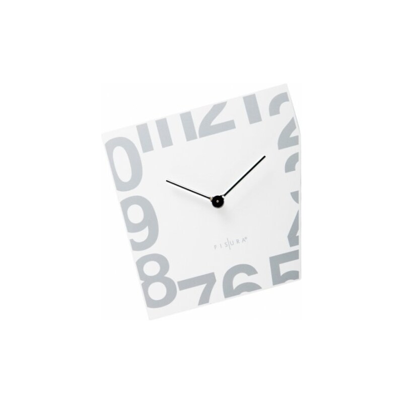Fisura nástěnné hodiny Esquina White 21cm