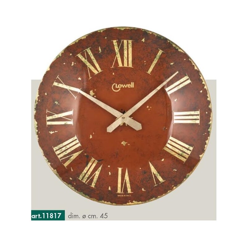 Lowell Italy Originální nástěnné hodiny 11817 Lowell Prestige 45cm