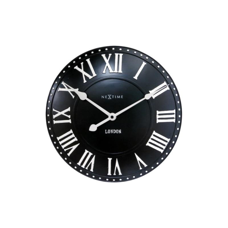 Designové nástěnné hodiny 3083zw Nextime v aglickém retro stylu 35cm