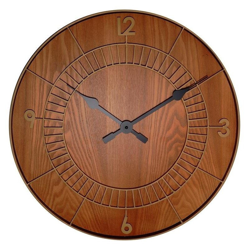 Designové nástěnné hodiny 3113br Nextime Wood Round 50cm