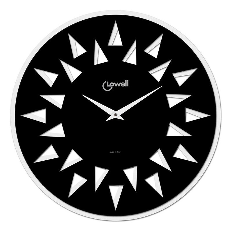 Lowell Italy Designové nástěnné hodiny 07413NB Lowell Sole 45cm