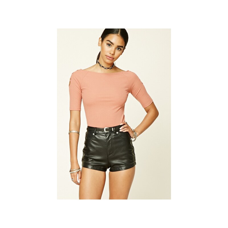 Forever 21 top Strappy Cutout Raglan