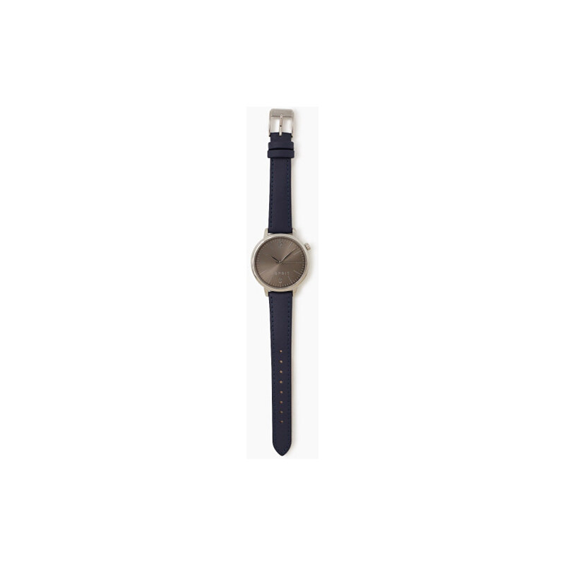 Esprit Nerezové hodinky, modrý kožený pásek