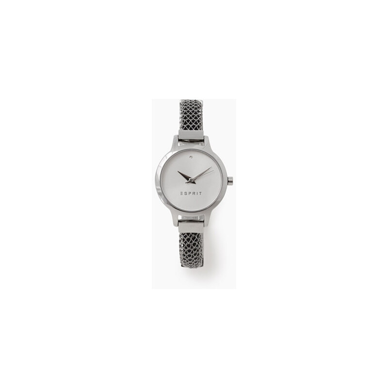 Esprit Nerezové hodinky, opletený kožený pásek