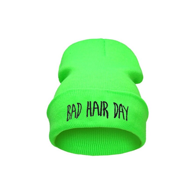 Cixi Neonovo zelené čepice Beanie BAD HAIR DAY
