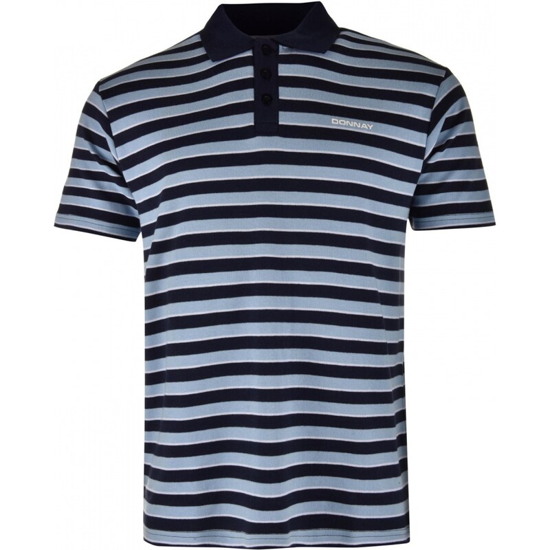 Donnay YD Striped Polo Shirt Mens, navy/blue
