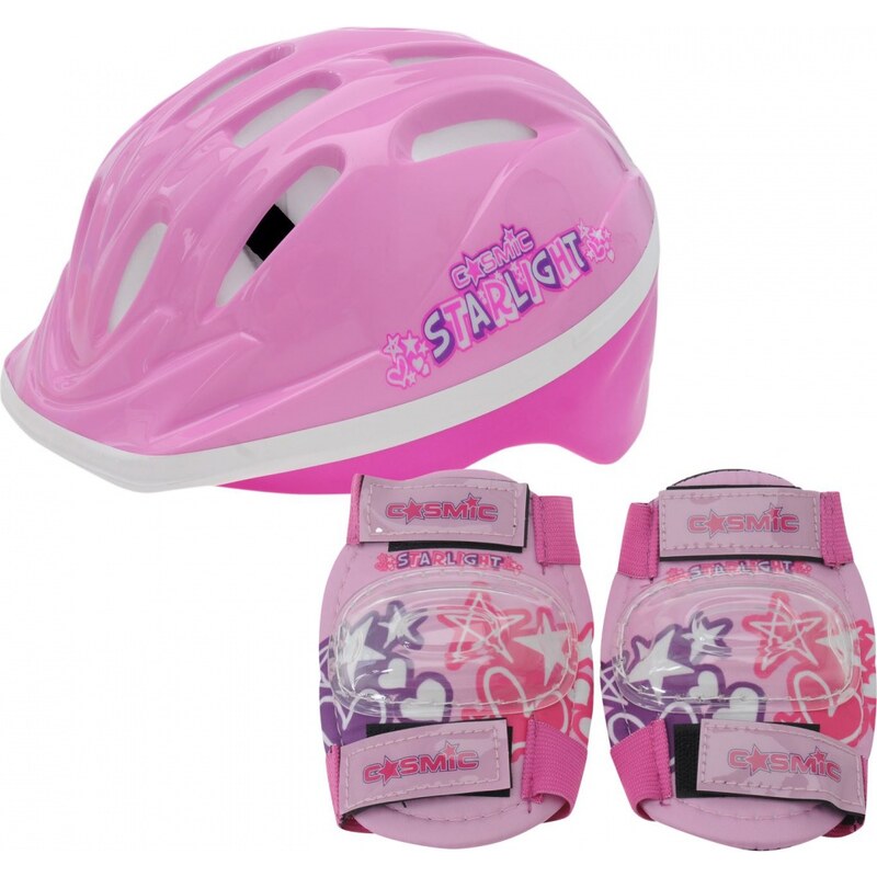 Cosmic Bike Helmet and Pad Set Childrens, pink