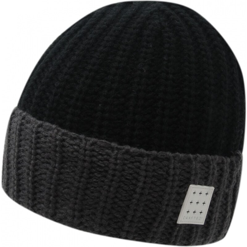 Crafted Indy Beanie Mens, grey/black