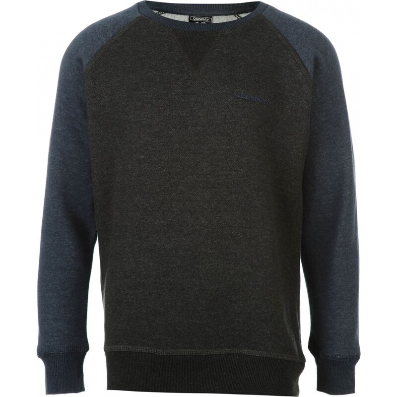 Donnay Raglan Crew Sweater Junior Boys, char m/navy m