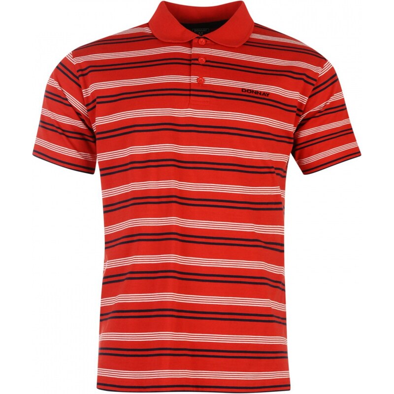 Donnay Stripe Polo Junior Boys, red