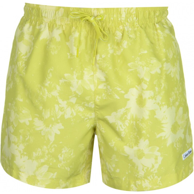 Calvin Klein K02D Straight Swimming Shorts, lime