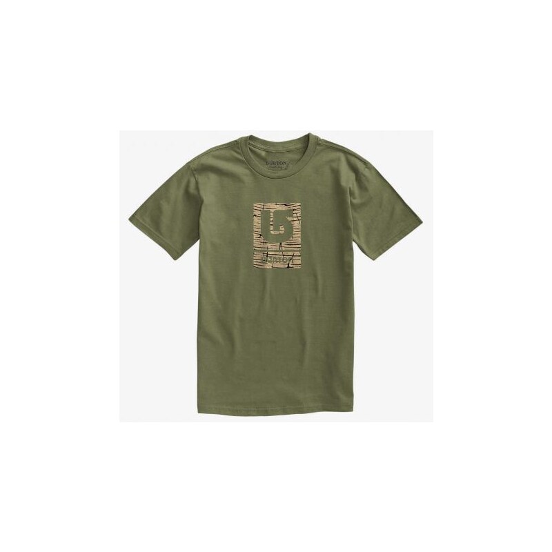 Pánské tričko Burton Logo Vertical Fill olive branch