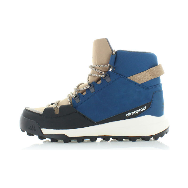 adidas PERFORMANCE Pánské kotníkové modro-béžové boty ADIDAS Climawarm CP Winterpitch MID