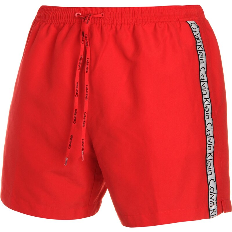 Calvin Klein Taped Drawstring Swim Shorts Mens, red