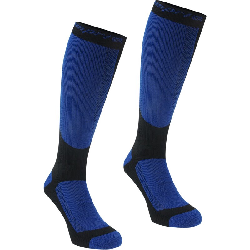 Campri Snow 2pk Mens Ski Socks, black/royal