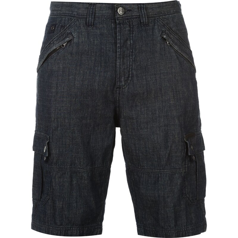 Crafted Cargo Shorts Mens, mid wash