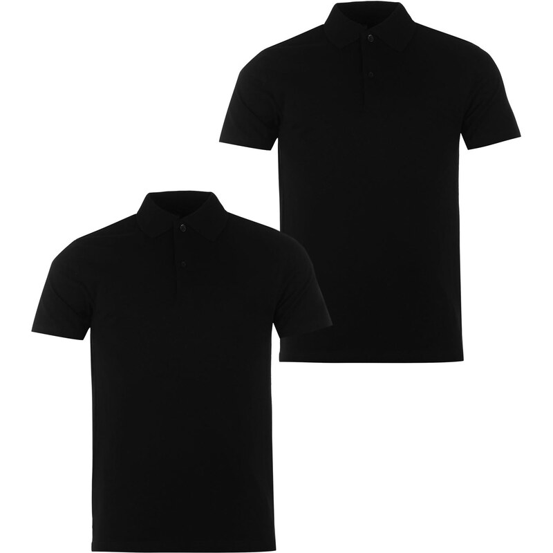 Donnay Polo Shirts Mens 2 kusy Black