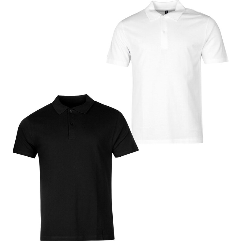 Donnay Polo Shirts Mens 2 kusy White/Black