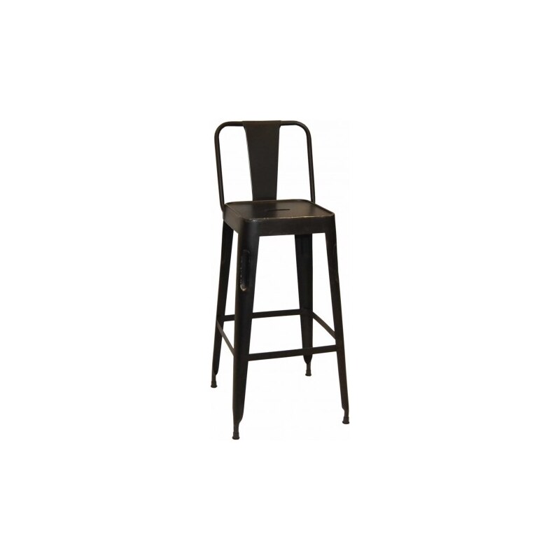 Industrial style, Barová stolička - čierna 105 x36 x36 /77 cm (294)