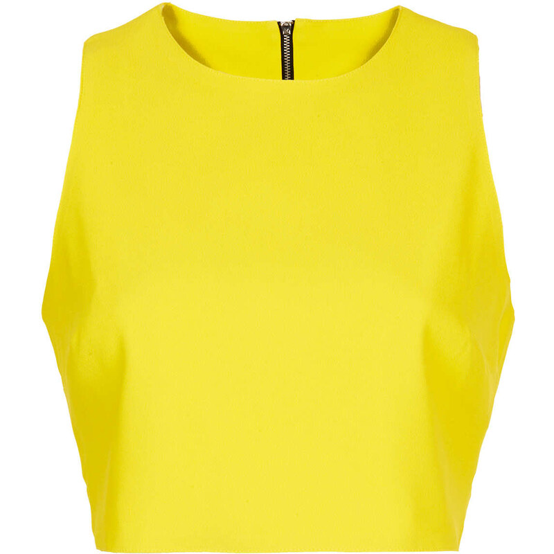 Topshop Crop Cut Out Shell Top