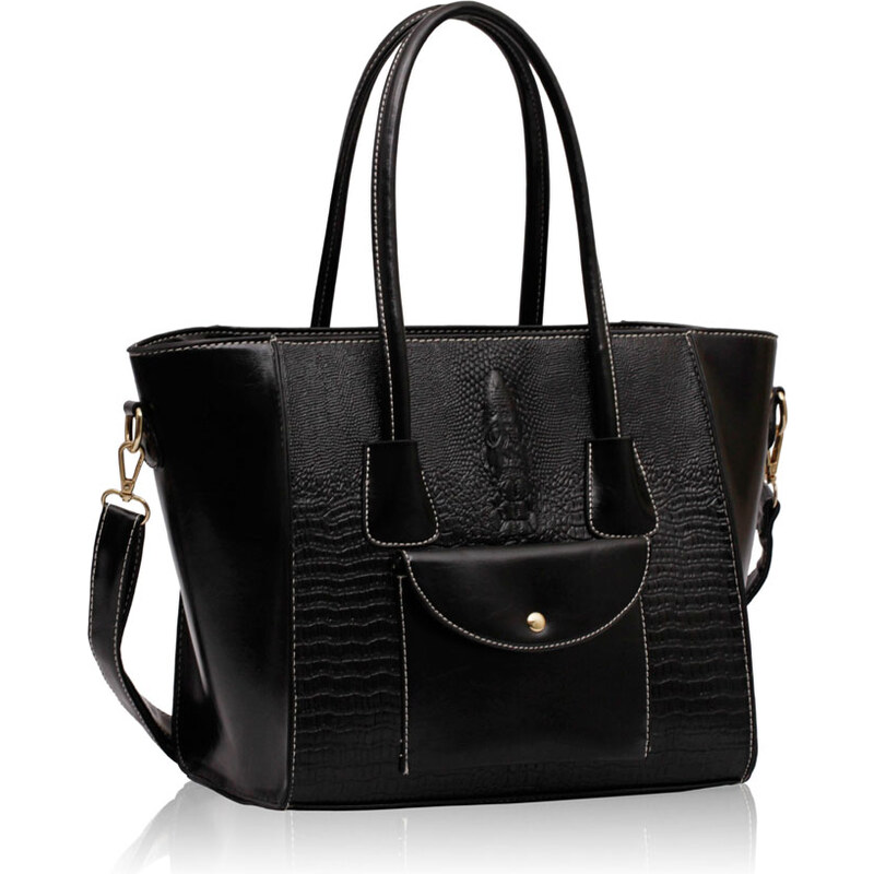 L&S Fashion (Anglie) Černá kabelka rameno či do ruky LS00235