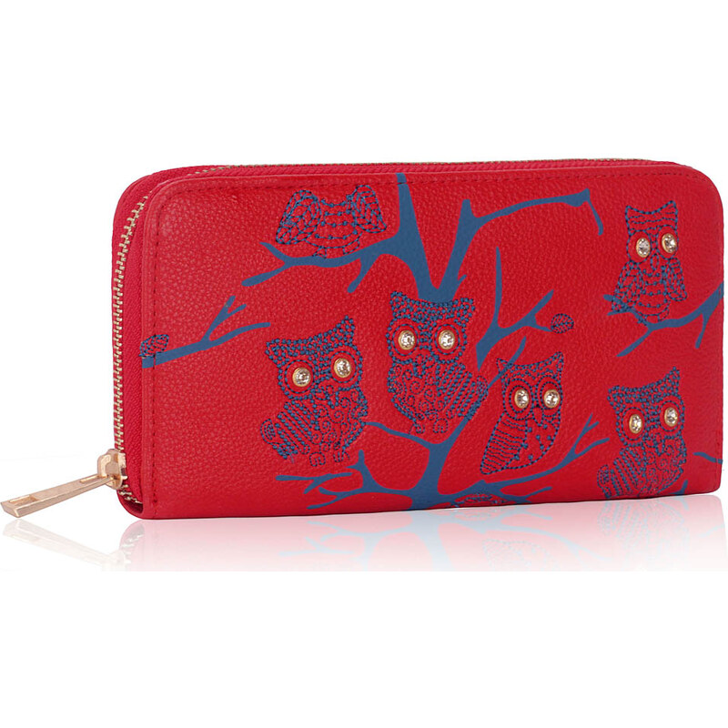 L&S Fashion (Anglie) Peněženka LSP1046 červená