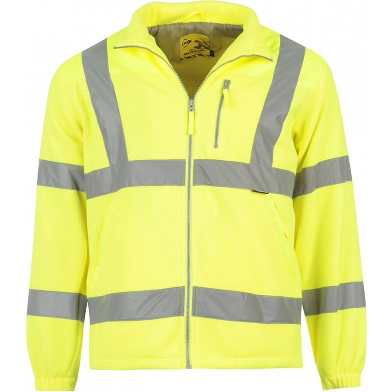 Dunlop Hi Vis Fleece Jacket Mens, yellow