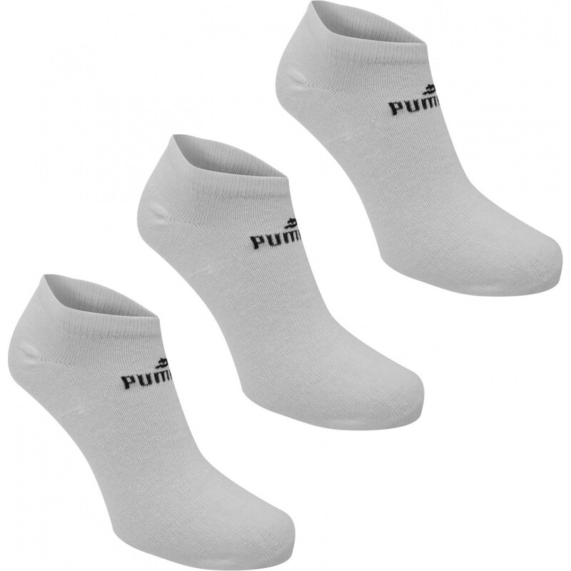 Puma 3 Pack Trainer Socks, white