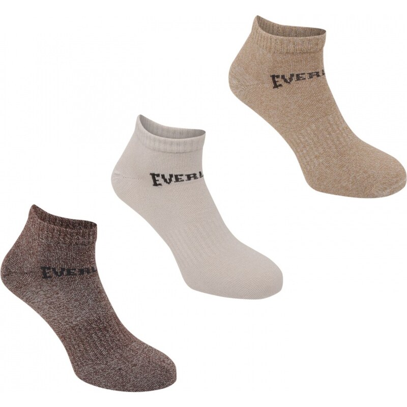 Everlast 3 Pack Trainer Socks, brown