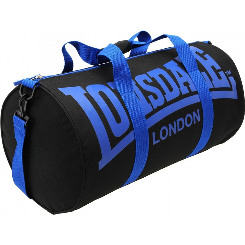 Lonsdale Barrel Bag, black/blue