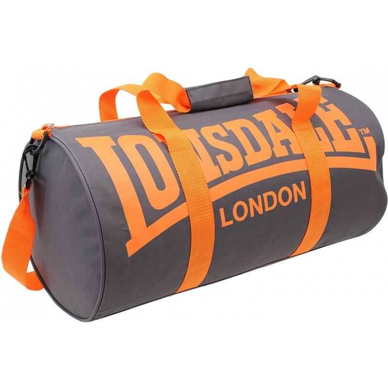Lonsdale Barrel Bag, charcoal/orange