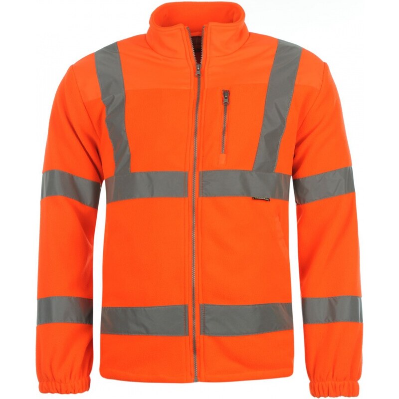 Dunlop Hi Vis Fleece Jacket Mens, orange