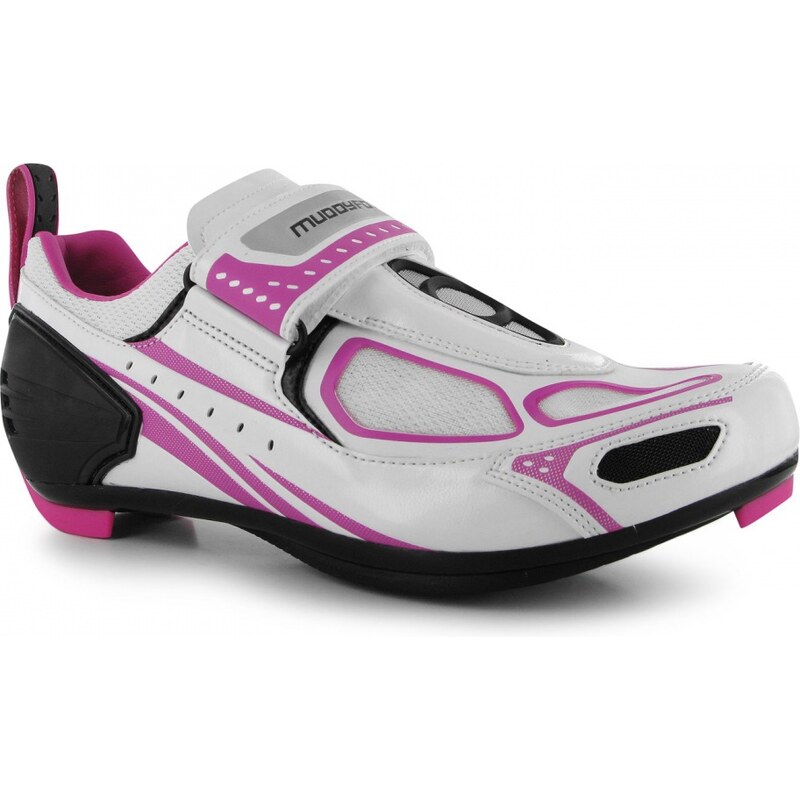 Muddyfox TRI100 Ladies Cycling Shoes, white/blk/pink