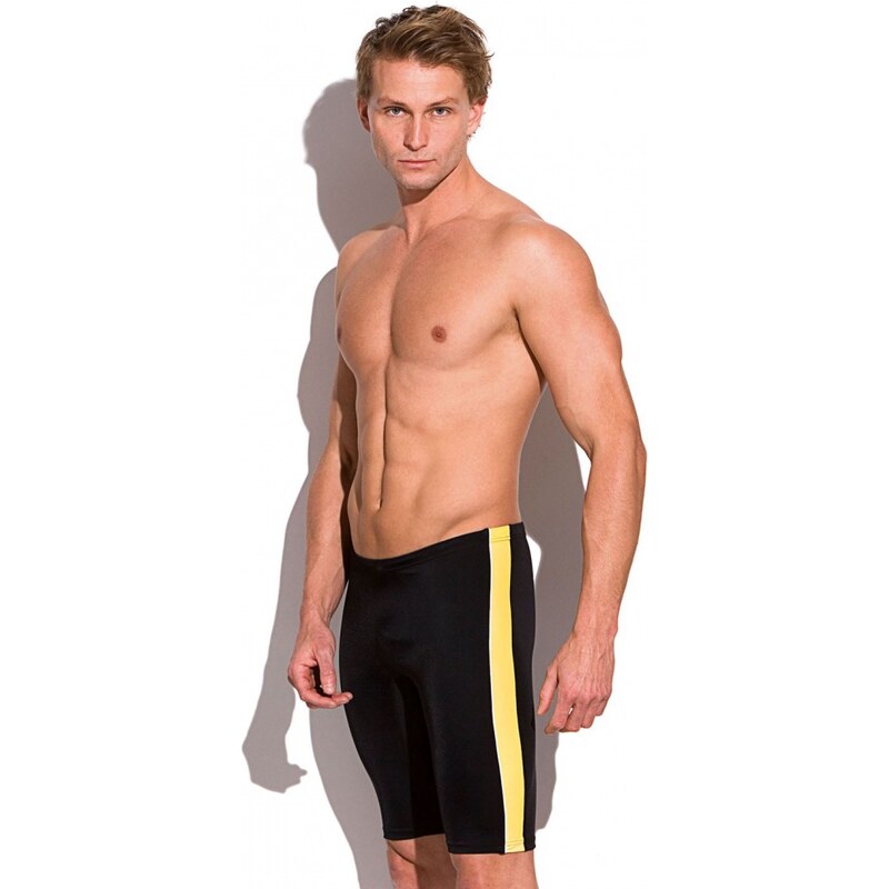 Kiefer Tm Panel Jammer Swim Shorts Mens, black/gold