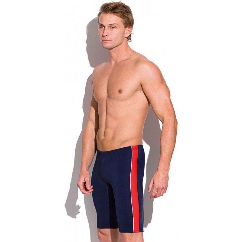 Kiefer Tm Panel Jammer Swim Shorts Mens, navy/red