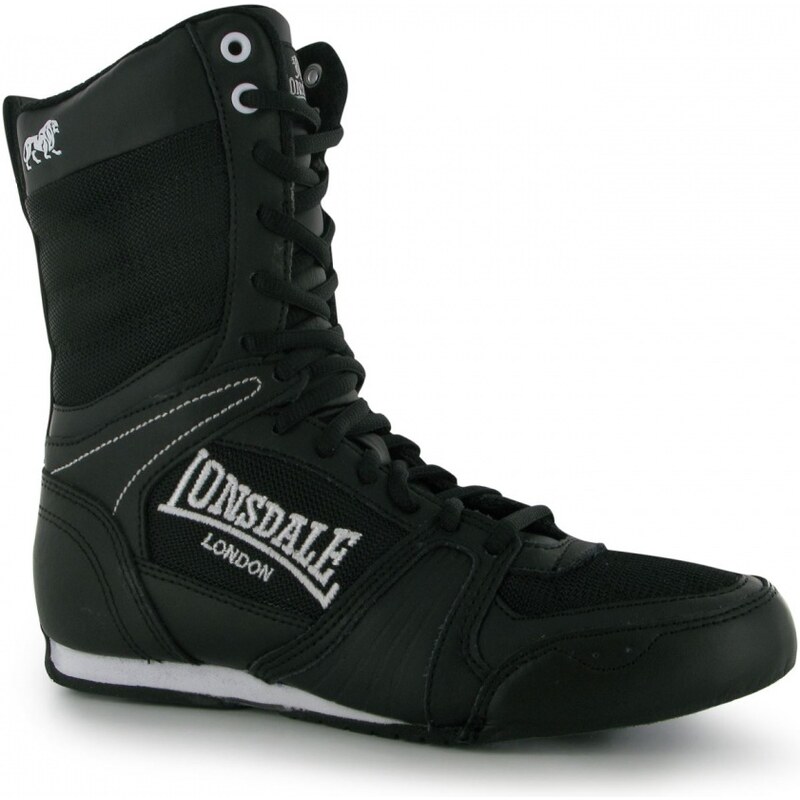 Lonsdale Contender Junior Boxing Boots, black/white