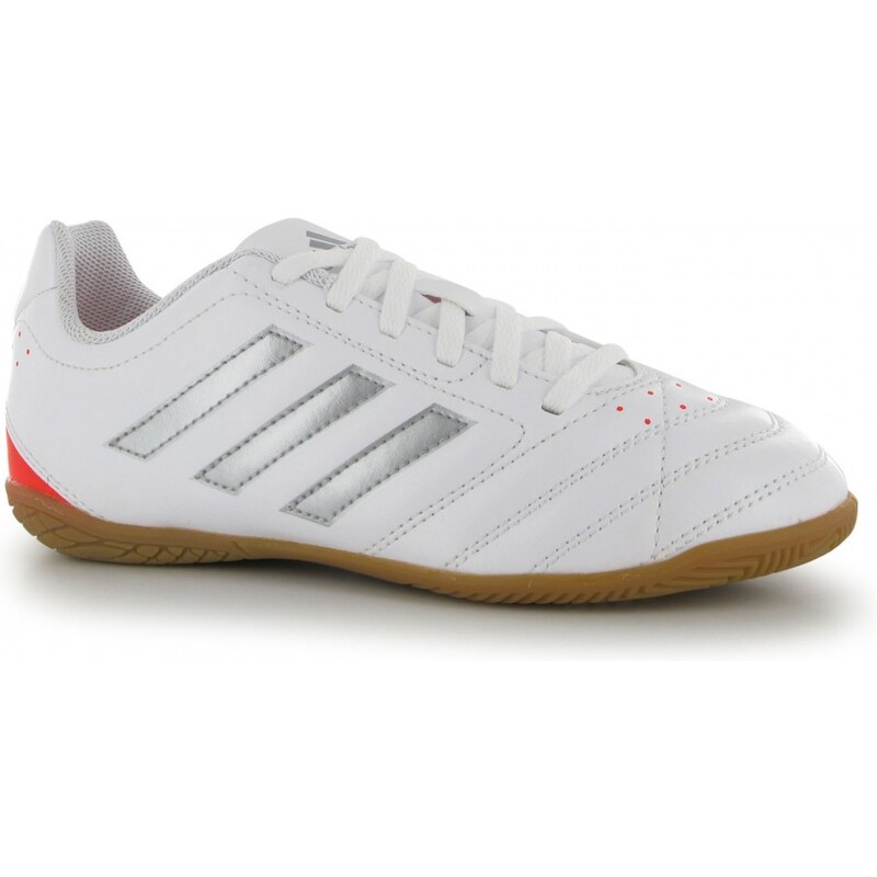 Adidas Goletto Junior Indoor Football Trainers, white/silver