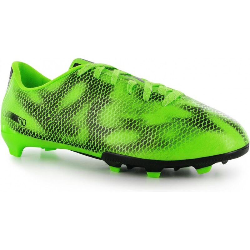 Adidas F10 FG Junior Football Boots, solar green