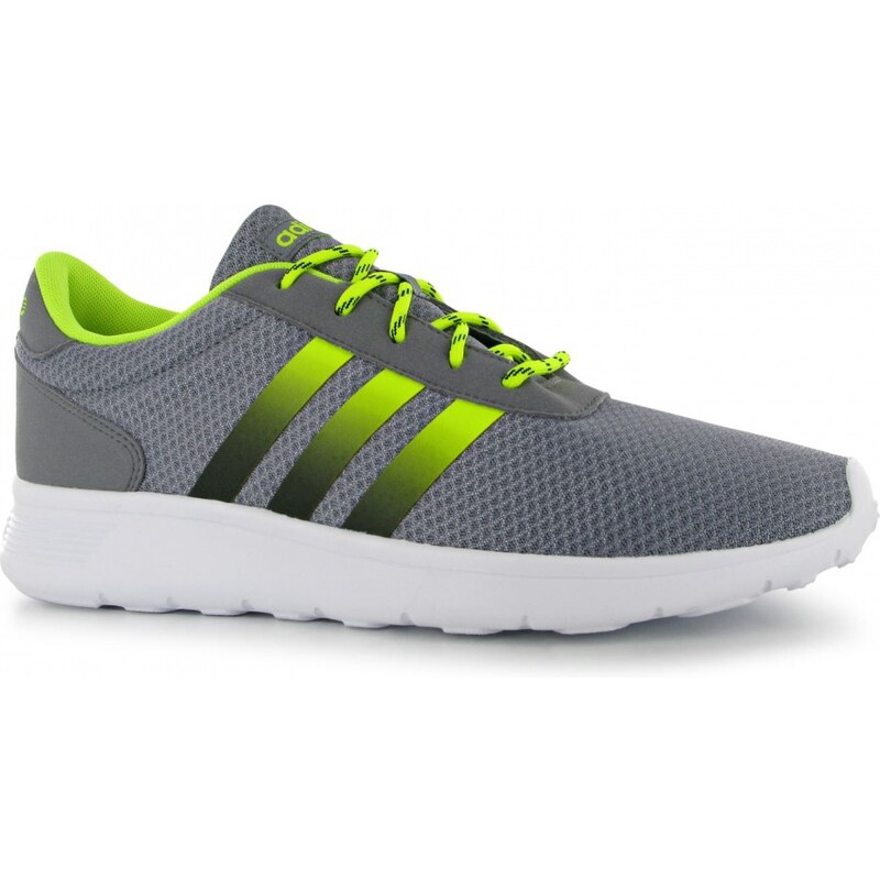 Adidas Lite Racer Mens Trainers, grey/blk/yellow