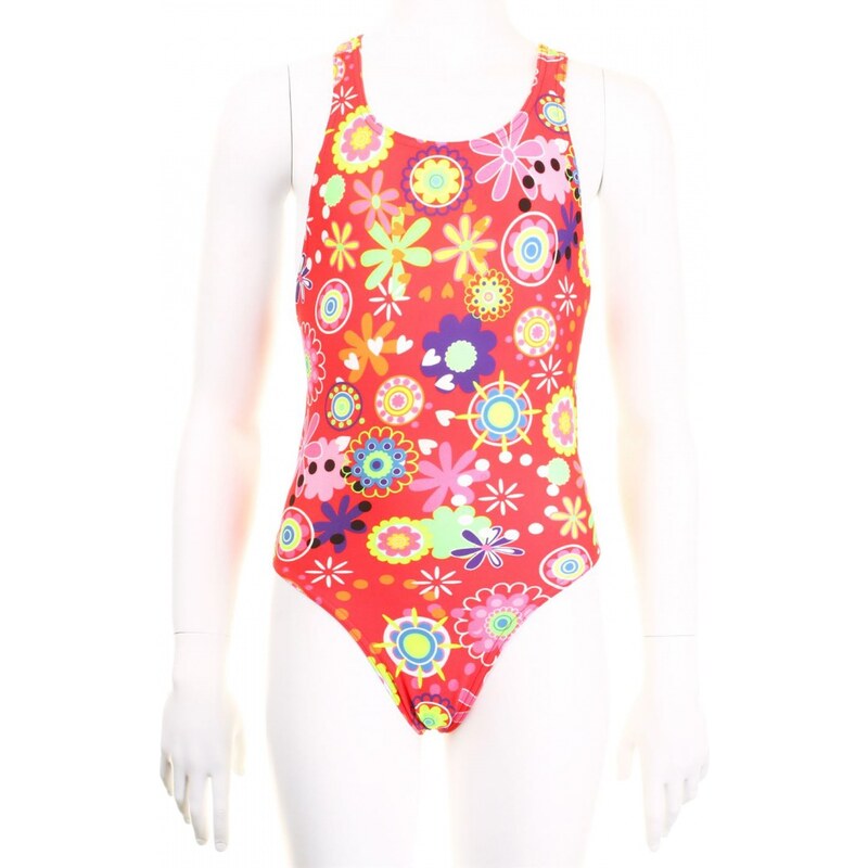 Maru Pace Swimming Suit Junior Girls, red/neon
