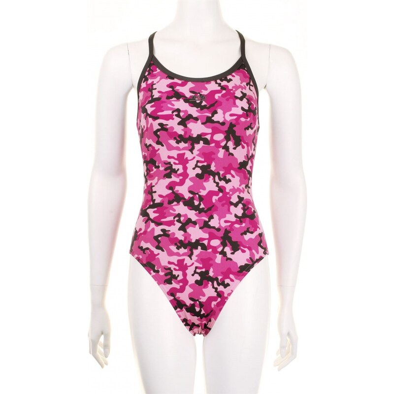 Zoggs Camo Sprintback Swimsuit Ladies, pink