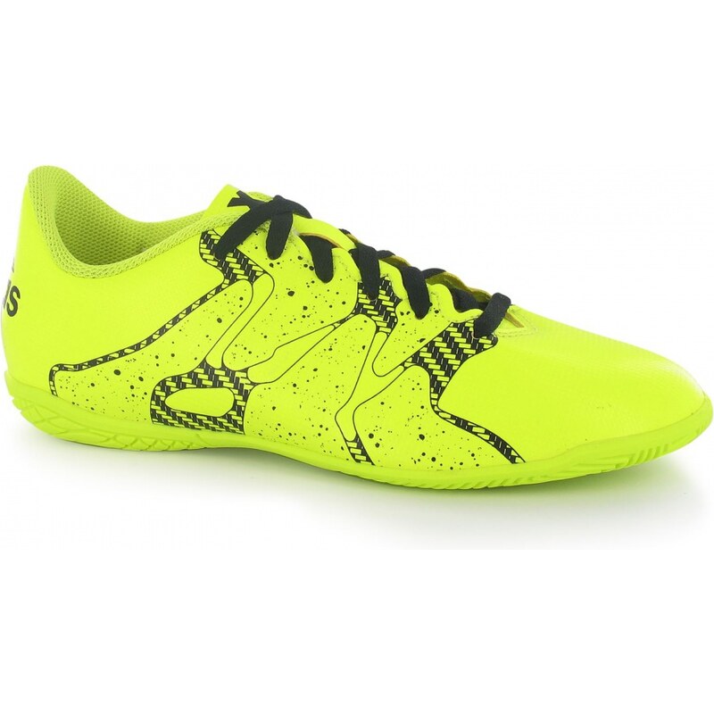 Adidas X 15.4 Junior Indoor Football Trainers, solar yellow
