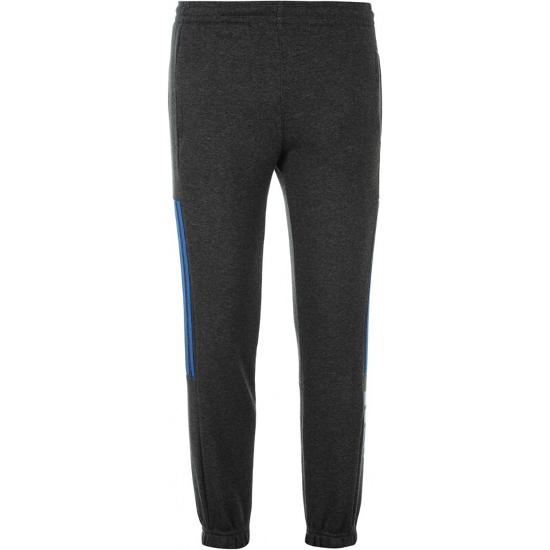 Adidas 3 Striped Logo Fleece Pants Junior, dkgrey/blue