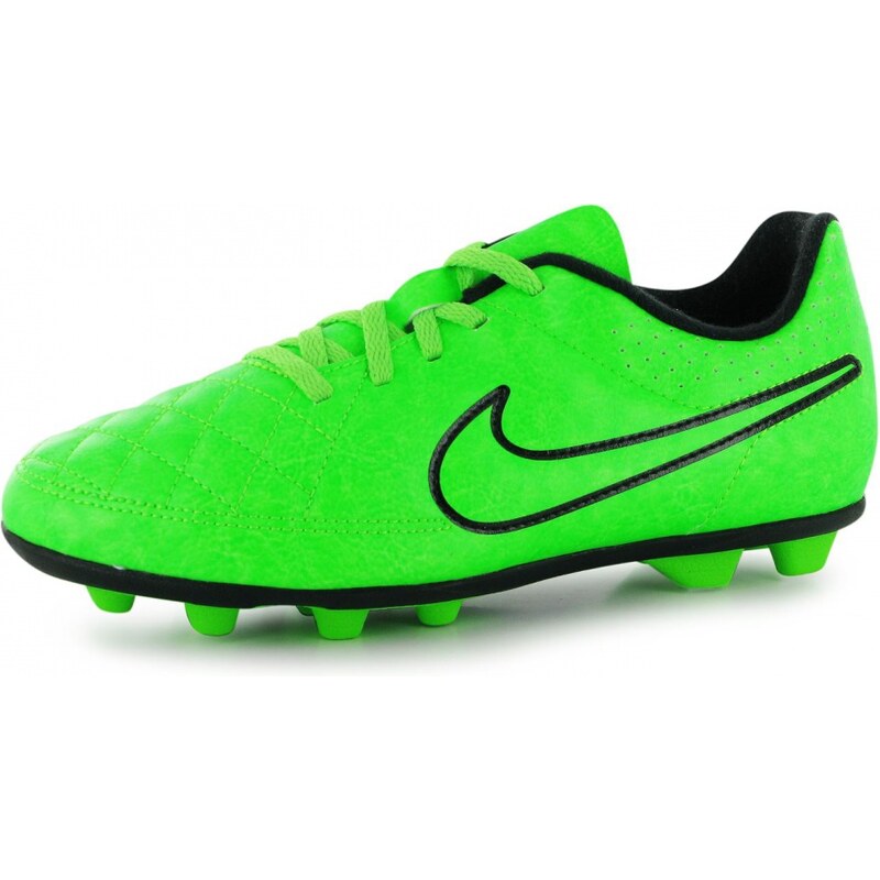 Nike Tiempo Rio FG Childrens Football Boots, green/black