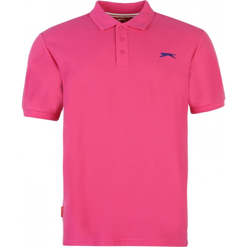Slazenger Plain Polo Shirt Mens, berry pink
