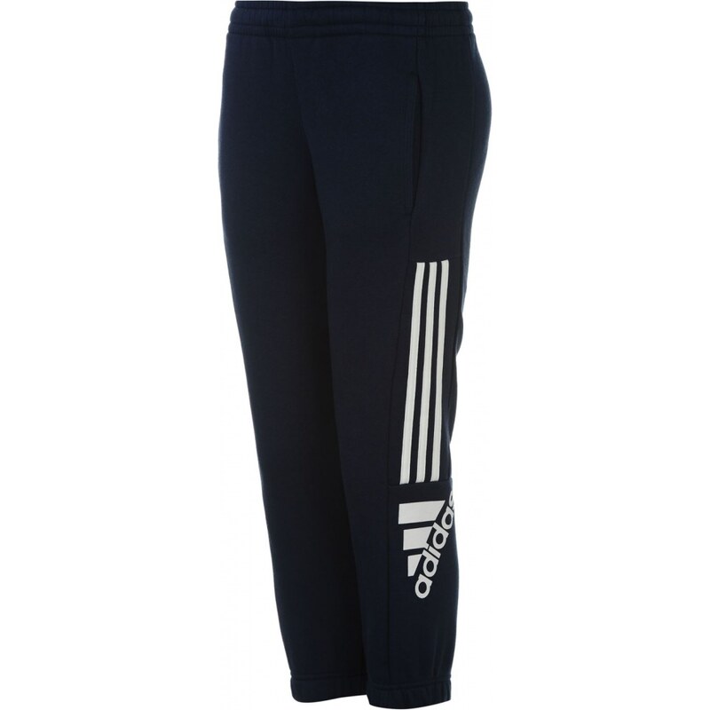 Adidas 3 Striped Logo Fleece Pants Junior, navy/white