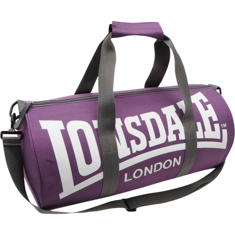 Lonsdale Barrel Bag, purple/grey