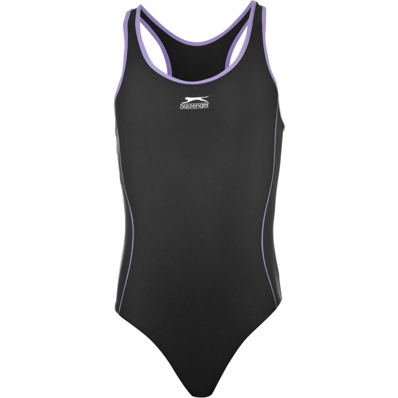 Slazenger Basic Swimming Suit Junior Girls, black/purple