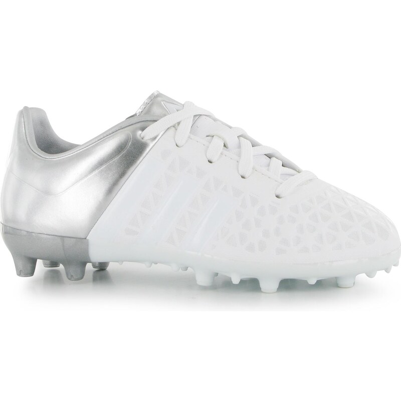 Adidas Ace 15.3 FG Childrens Football Boots, white/silver